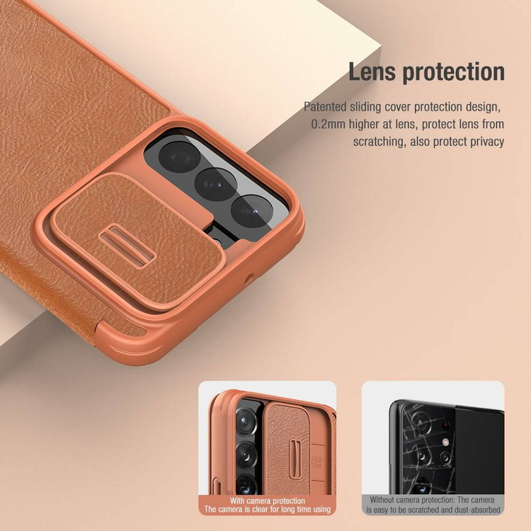 کاور نیلکین مدل QIN PRO LEATHER مناسب برای گوشی موبایل سامسونگ Galaxy S22