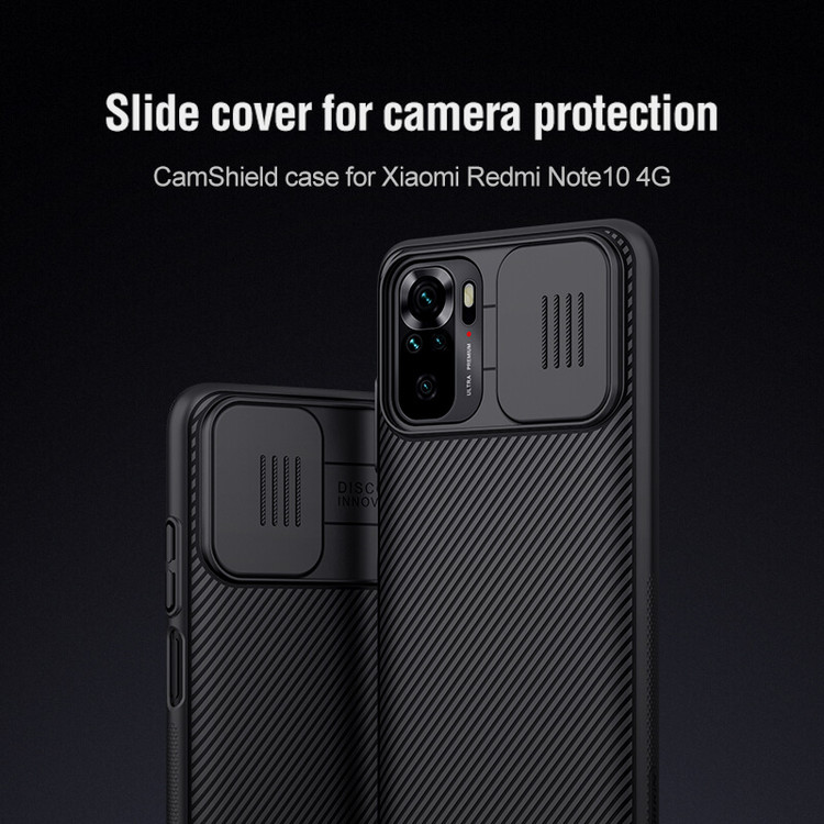 کاور نیلکین مدل Camshield مناسب برای گوشی موبایل شیائومی 2021 Redmi Note 10(4G)/Redmi Note 10S(4G)