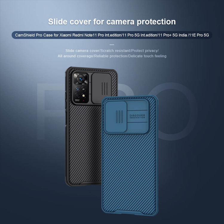 کاور نیلکین مدل Camshield pro مناسب برای گوشی موبایل شیائومی Redmi Note 11 pro (4G/5G) 2022 Global