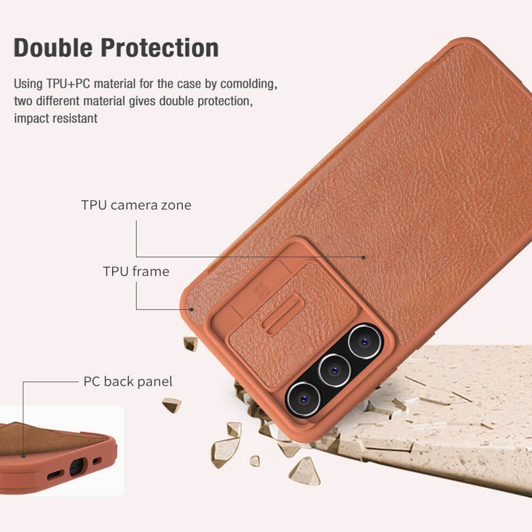کاور نیلکین مدل QIN PRO LEATHER مناسب برای گوشی موبایل سامسونگ Galaxy S23 FE