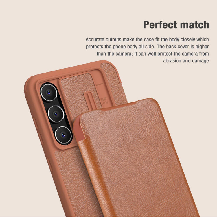 کاور نیلکین مدل QIN PRO LEATHER مناسب برای گوشی موبایل سامسونگ Galaxy S23 FE