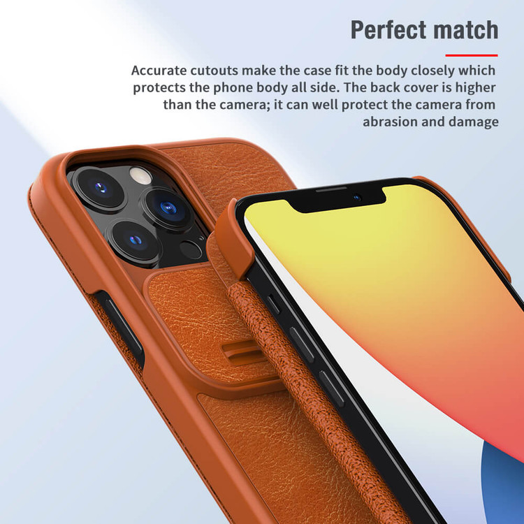 کاور نیلکین مدل QIN PRO LEATHER مناسب برای گوشی موبایل اپل Iphone 13 Pro