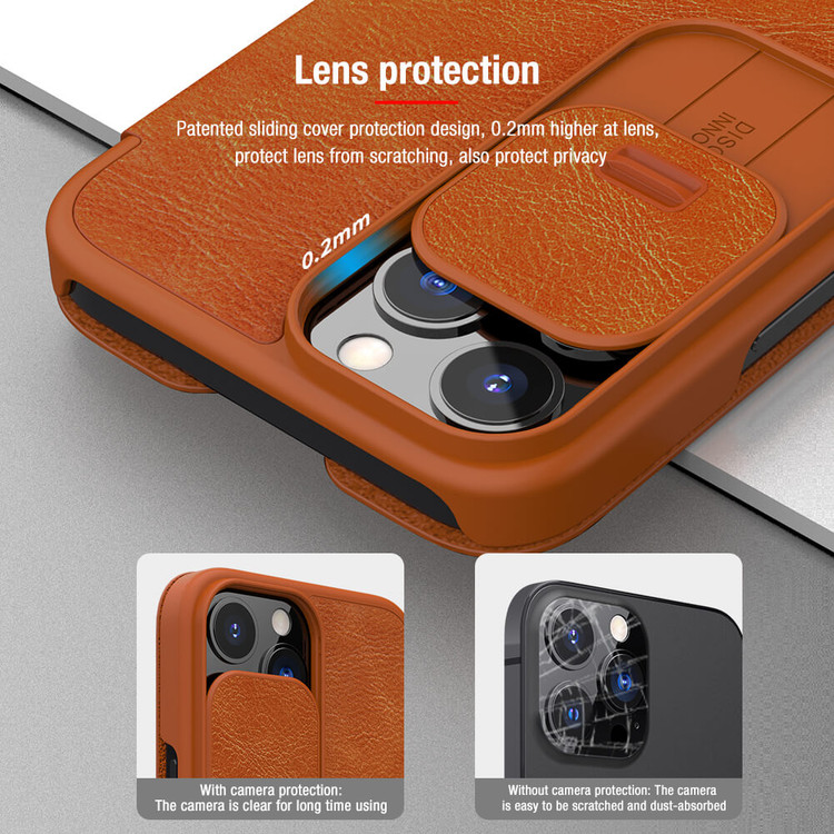 کاور نیلکین مدل QIN PRO LEATHER مناسب برای گوشی موبایل اپل Iphone 13 Pro