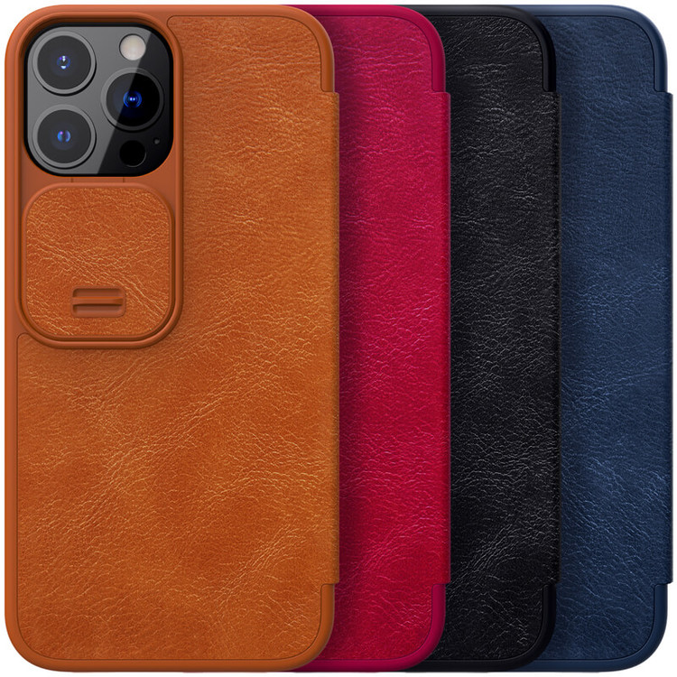 کاور نیلکین مدل QIN PRO LEATHER مناسب برای گوشی موبایل اپل Iphone 13 Pro