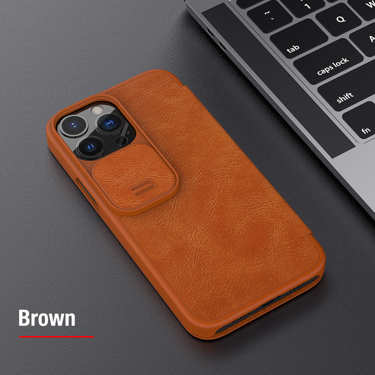 کاور نیلکین مدل QIN PRO LEATHER مناسب برای گوشی موبایل اپل Iphone 13 Pro