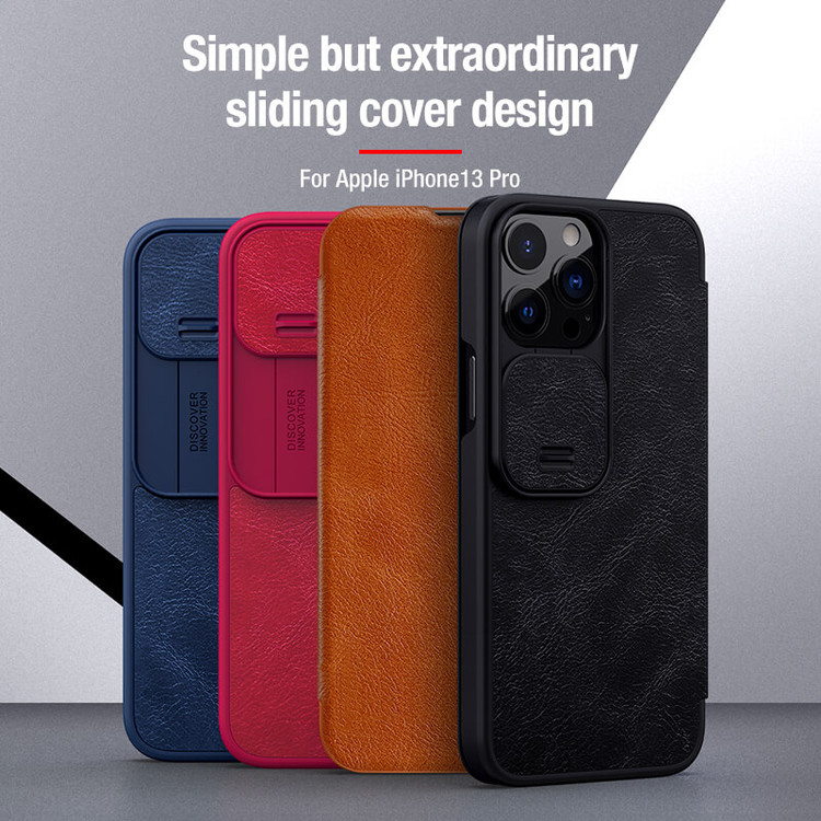کاور نیلکین مدل QIN PRO LEATHER مناسب برای گوشی موبایل اپل Iphone 13 Pro