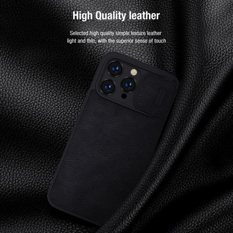 کاور نیلکین مدل QIN PRO LEATHER مناسب برای گوشی موبایل اپل Iphone 14 Pro Max