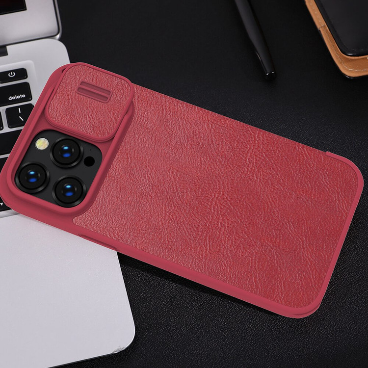 کاور نیلکین مدل QIN PRO LEATHER مناسب برای گوشی موبایل اپل Iphone 14 Pro Max