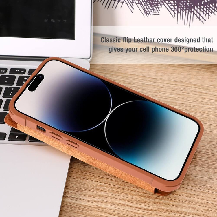 کاور نیلکین مدل QIN PRO LEATHER مناسب برای گوشی موبایل اپل Iphone 14 Pro Max