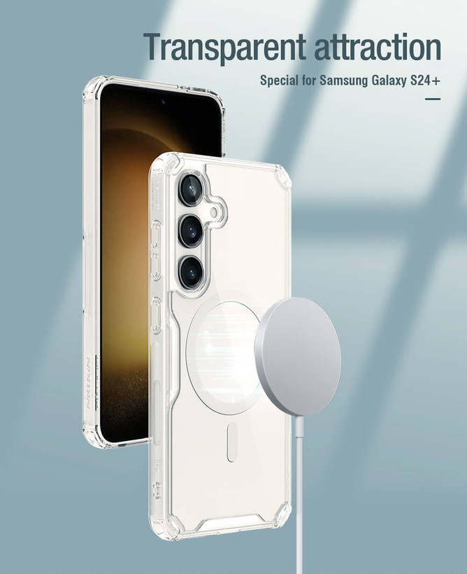 اور نیلکین مدل Nature TPU Pro Magnetic مناسب برای گوشی موبایل سامسونگ (2024) Galaxy S24 Plus