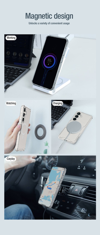 اور نیلکین مدل Nature TPU Pro Magnetic مناسب برای گوشی موبایل سامسونگ (2024) Galaxy S24 Plus