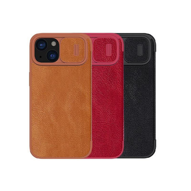 کاور نیلکین مدل QIN PRO LEATHER مناسب برای گوشی موبایل اپل Iphone 15