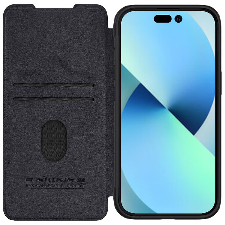 کاور نیلکین مدل QIN PRO LEATHER مناسب برای گوشی موبایل اپل Iphone 15