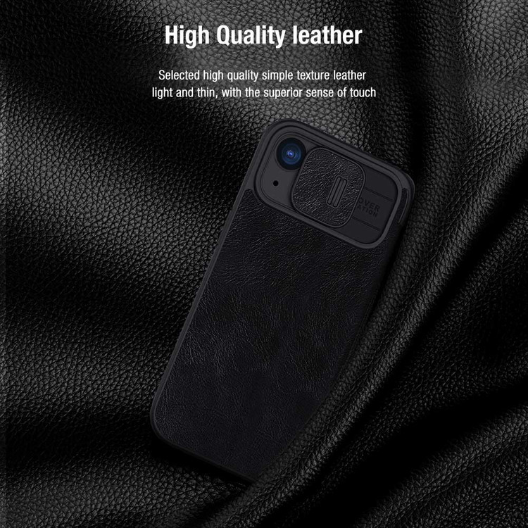 کاور نیلکین مدل QIN PRO LEATHER مناسب برای گوشی موبایل اپل Iphone 15