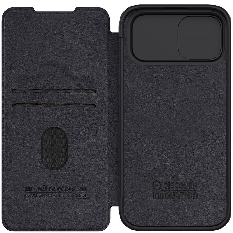 کاور نیلکین مدل QIN PRO LEATHER مناسب برای گوشی موبایل اپل Iphone 15