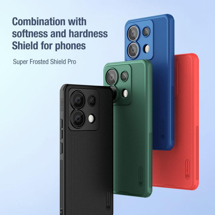 کاور نیلکین مدل Super Frosted Shield Pro مناسب برای گوشی موبایل شیائومی(2024/2023) Poco X6 / Redmi Note 13 Pro 5G