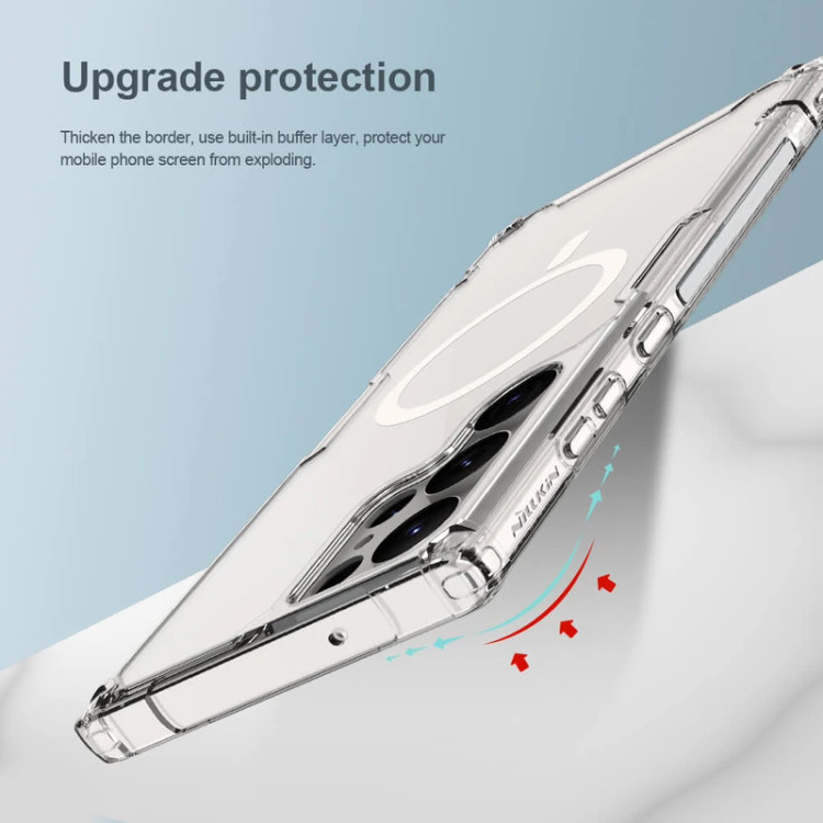 کاور نیلکین مدل Nature TPU Pro Magnetic مناسب برای گوشی موبایل سامسونگ Galaxy S23 Ultra (5G) 2023