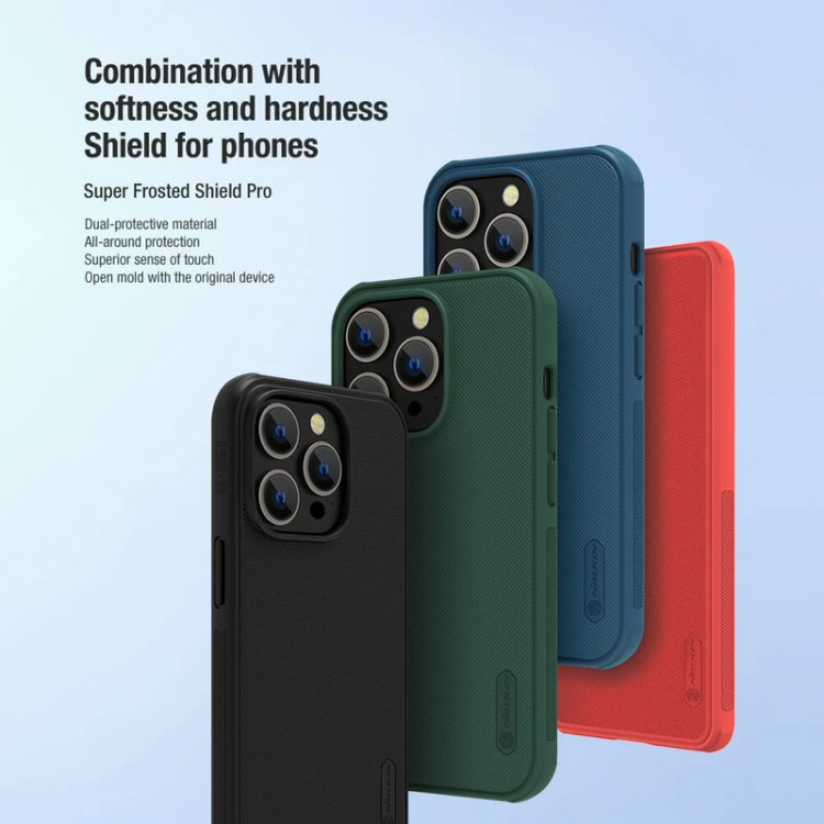 کاور نیلکین مدل Super Frosted Shield Pro مناسب برای گوشی موبایل اپل iPhone 14 Pro Max