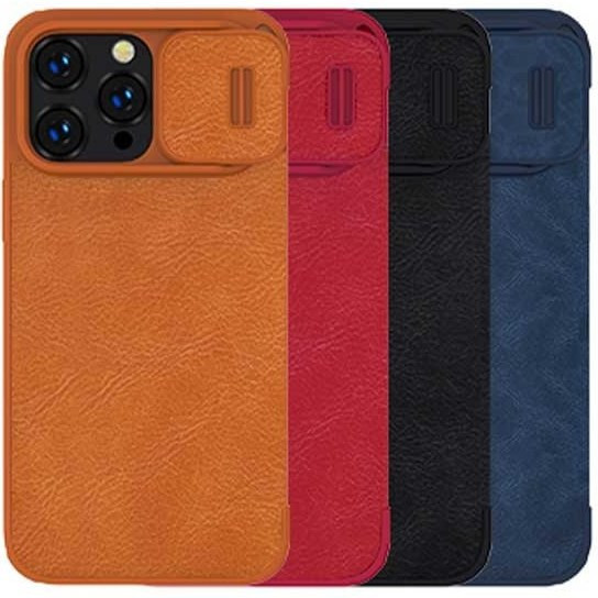 کاور نیلکین مدل QIN PRO LEATHER مناسب برای گوشی موبایل اپل Iphone 15 Pro