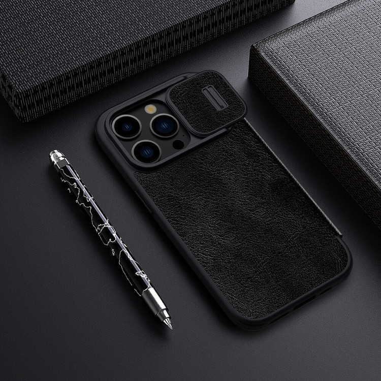 کاور نیلکین مدل QIN PRO LEATHER مناسب برای گوشی موبایل اپل Iphone 15 Pro