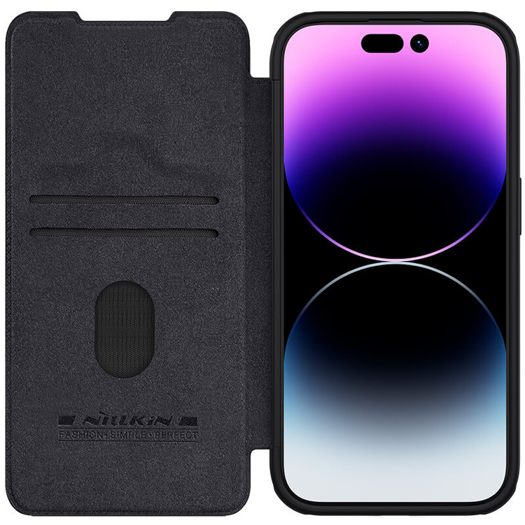 کاور نیلکین مدل QIN PRO LEATHER مناسب برای گوشی موبایل اپل Iphone 15 Pro