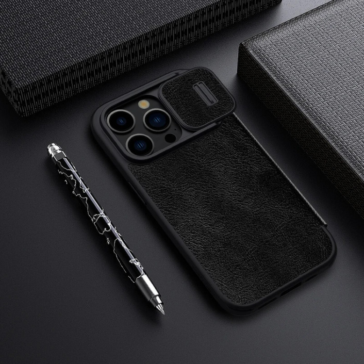 کاور نیلکین مدل QIN PRO LEATHER مناسب برای گوشی موبایل اپل Iphone 15 Pro Max