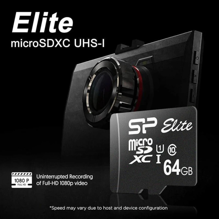 کارت حافظه microSDXC سیلیکون پاور مدل Elite کلاس 10 استاندارد UHS-I U1 سرعت 100MBps ظرفیت 64 گیگابایت