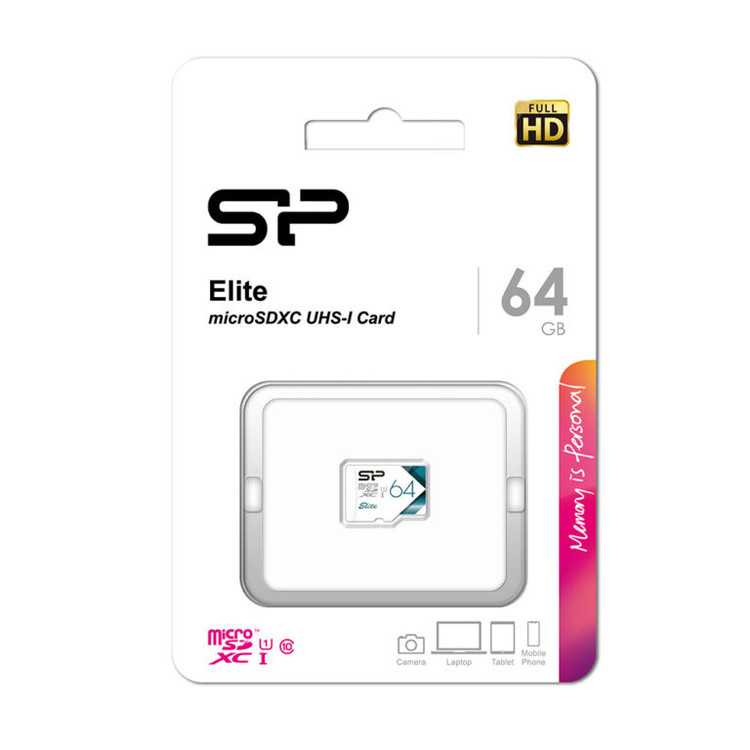 کارت حافظه microSDXC سیلیکون پاور مدل Elite کلاس 10 استاندارد UHS-I U1 سرعت 100MBps ظرفیت 64 گیگابایت